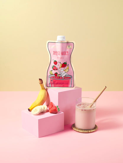 【14個入り（2週間のセット】置き換えダイエット　チェンジフィット イチゴ＆バナナ味197kcal